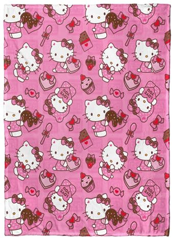 Northwest Hello Kitty Silk Touch Überwurfdecke, 127 x 177,8 cm, Love You Much