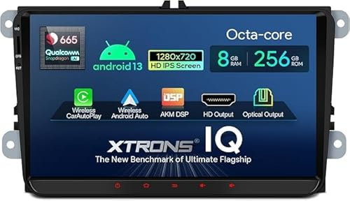 XTRONS IQ92MTVP Radio para Golf Passat Polo Tiguan Touran GPS Android 12 8 GB + 256