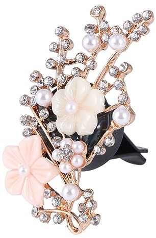 PartyKindom Profumo Per Auto Con Clip Decorativa Strass Forma Di Fiore Diffusore Per Interni Di Auto Ufficio e Casa Facile Da Installare Con Cotone Profumato Inclusa