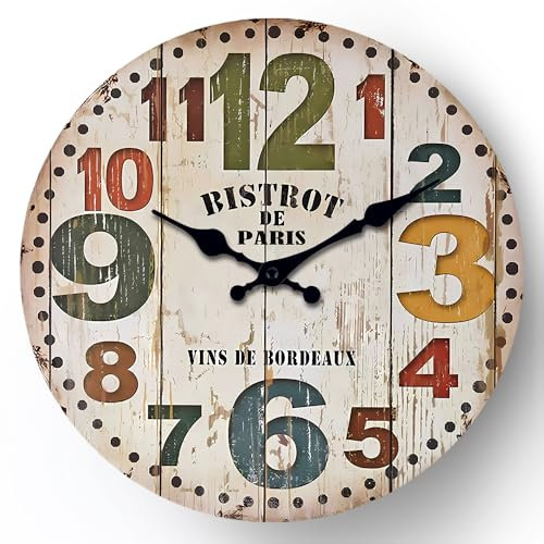 NUOVO Retro arabische Ziffer Wanduhr ohne Glas MDF Wanduhr passend für Wohnzimmer und Schlafzimmer