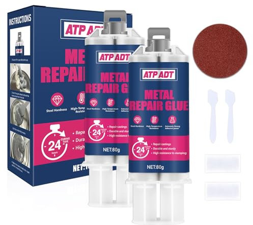 160g Heavy Duty Metal Epoxy Glue | High-Temperature Resistant Up to 300°C | Strong Adhesive for Metal, Plastic, Stainless Steel & Aluminum Alloy | DIY Crafts & Industrial Repairs