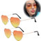 2 Pack Herz Sonnenbrille, Weinsamkeit Hippie Gläser, Retro Kostüm Brille für Kinder Herren Damen 60er 70er 80er 90er Party Hippie Chic, Kleid Accessoires