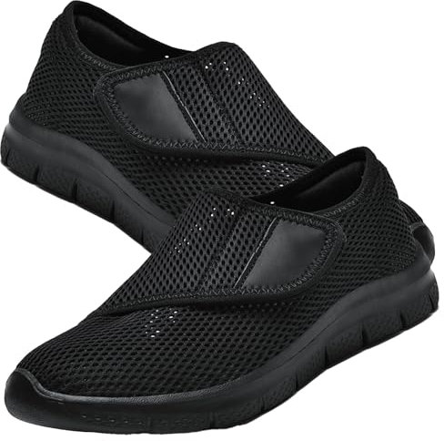 AZMAHT Damen Slip On Sneaker Ohne Schnuersenkel Slip-on Schuhe Mesh Leichte Atmungsaktiv Freizeitschuhe Fitness Turnschuhe Laufschuhe Walking Schuhe,Schwarz,44/270mm