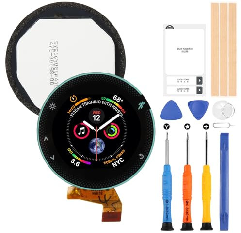 Écran pour Garmin Forerunner 235 235J 230 Montre LCD Écran Tactile Assemblée Remplacement Écran En Verre Digitizer avec Réparation Kit (Bleu)