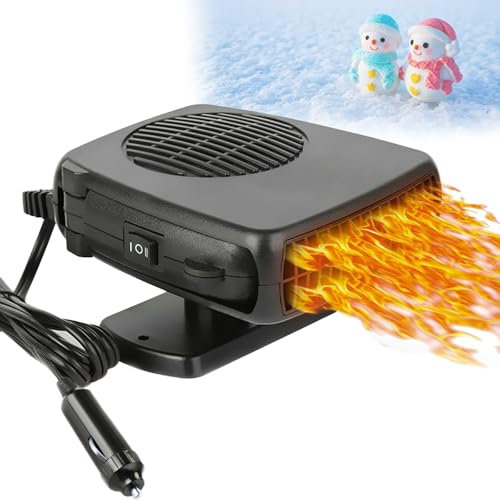 Showvigor Portable Car Heater, 12V Car Heater Defroster With 2 in 1 Heating/Cooling, Anti-Fog Plug in Cigarette Lighter for Car Defroster Windshield Fast Defogge, Suitable for Cars