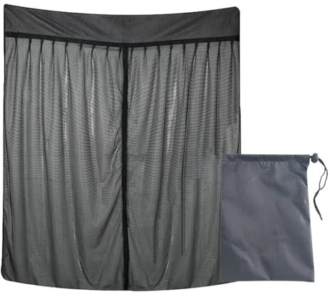 Husoiuy Protecteur de porte moustiquaire pour camping-car, protection de porte moustiquaire pour camping-car,Porte moustiquaire respirante pour remorque de voyage | Écran de confidentialité en maille