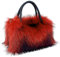 URFEDA Damen Herbst Winter Groß Kunstpelz Schultertasche, Große Pelz Handtasche Damen Kunstfell Fuchs Pelz Tote Bag Tasche Pelzige Henkeltaschen Plüsch Tragetasche Flauschige Shopper Umhängetasche