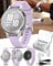 Wearable4U Garmin Lily 2 Active, Silver with Purple Jasmine Silicone Band, Smartwatch, Built-in GPS, Hidden Display, Patterned Lens, Up to 9 Days Battery Life w White Earbuds Bundle
