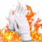 Lot de 2 gants en coton blanc - Gants de cuisine multifonctions résistants à la chaleur - Gants de protection et de travail