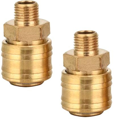 Lot de 2 raccords rapides pour air comprimé 1/2, raccord fileté 1/2 IG en laiton pour raccord d'air comprimé