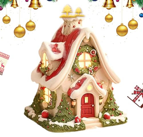 10cm Weihnachts Räuchergefäß - Räuchergefäß Ornament, Kreatives Weihnachtshaus Räuchergefäß, Räucherhaus Weihnachten, Räucherhäuschen Weihnachtshaus, Schneehaus Räucherkerzen Räucherkegel Halter