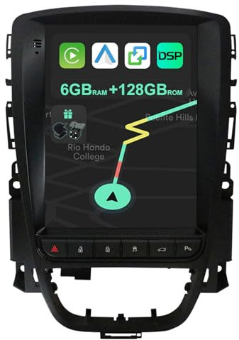 [6G+128G] IPS 9.7 Android 14 Autoradio Für Opel Excelle GT/XT Astra J 2006-2016 mit navi Octa Core-[Eingebauter CarPlay/Android Auto/DSP/Mirror Link/GPS Navi/360 Camera/Bluetooth 5.0/WiFi/USB