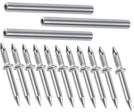 Generisch 300St Doppelköpfiger Befestigungsnagel Nägel Sockelleiste Nagelstanze Bausatz Panel inneneinrichtung invisible nail Set zum Aufhängen von Bildern doppelendiger Nagel Eisen Silver