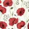 VmG-Store 1m Baumwollstoff zum Nähen 100% Baumwolle Nähstoff KEINE Meterware Kinderstoff Patchwork DIY Basteln Quilten Handwerken (Mohnblume Rot Bb061)