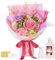 Ramo de Rosas Eternas con Jarr¨®n, Rosas Preservada, Ramo de Flores Eternas, Ideas Rosa Naturales Regalos para Mujer, D¨ªa de la Madre, D¨ªa de San Valent¨ªn, Aniversario, Mam¨¢, Novia (Rosa y Lila)