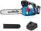 DongCheng Motosega a batteria 18 V, motore brushless, barra OREGON da 30 cm, tensionamento catena senza attrezzi, lubrificazione automatica della catena, incl. batteria da 4,0 Ah e caricabatteria