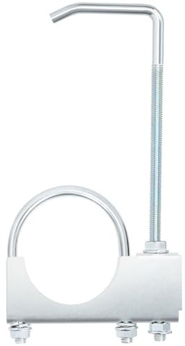 Rustark 1pcs 2.75 70MM Universal Exhaust Clamp with Hanger Heavy Duty Muffler Hanger Exhaust Hangers Clamp On Exhaust Hangers for Car Truck Exhaust Pipe