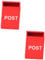 DIYEAH 2 Pcs Mini Boys and Girls Letter Box Toy Post Box Wooden Mailbox Model Boys and Girls Room Decor