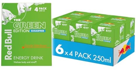 Red Bull Energy Drink Green Edition Sugar Free 250 ml x24