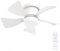 Mini ventilador de techo Oristán con luz LED regulable y mando a distancia () color blanco