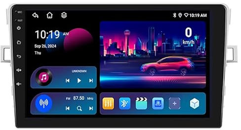 9 Zoll Android 14 Auto Stereo Für Toyota Verso E'z 2010-2015 Plug and Play Multi-Touchscreen GPS Navigation Unterstützt WiFi/USB/Spiegel Link/Rückfahrkamera/Lenkradsteuerung Player