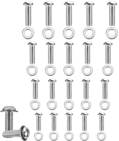 36 Pièces Vis pour Téléviseur en Acier Inoxydable 304,Boulons de Support TV avec rondelles(M4,M6,M8)