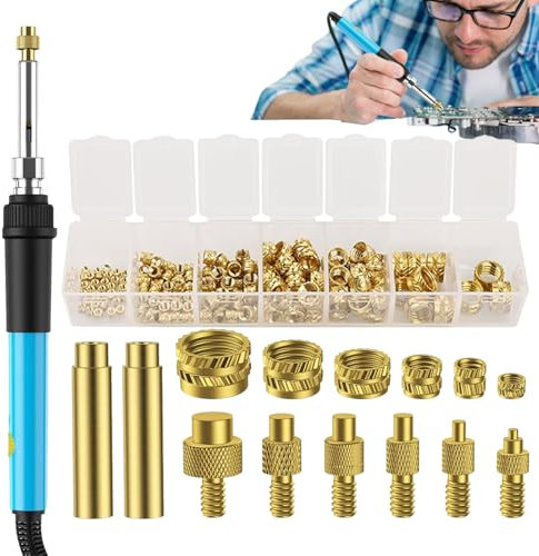 lyanny Heat Set Insert Tool,Gewindeeinsätze für 3D-Druck - Wärmebeständige Adapterteile Zum Einpressen Und Schweißen Für Heimwerkereinsatz In Reparaturen Bastelarbeiten Und 3D-Druck Projekten