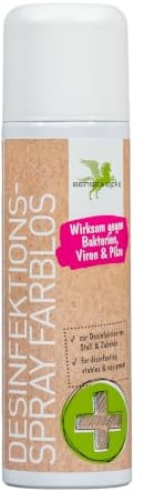 Bense & Eicke Desinfektionsspray farblos 200 ml - Desinfektion für Stall und Zubehör, gegen Bakterien Viren Pilze, Made in Germany