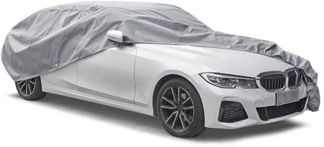 Ganzgarage Größe L Atmungsaktiv Wasserabweisend Wetterfest UV-Beständig Abdeckung für PKW Kfz Auto Vollgarage Abdeckplane Autoplane bis 503x196x118cm