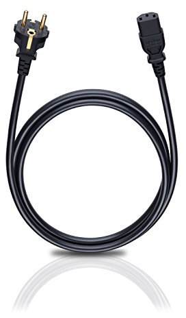 Oehlbach Powercord C13 / 300 - Cavo di alimentazione con spina e presa di corrente a prova d'urto - Altamente flessibile, eccellente affidabilità dei contatti - 3 m - nero
