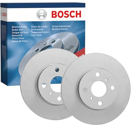 Bosch BD2061 Brake Disc Set - 255 mm Vented Coated Discs - Front Axle - ECE-R90 Certified - Great Cooling, Advanced Corrosion Protection - 1 Set of 2 Discs