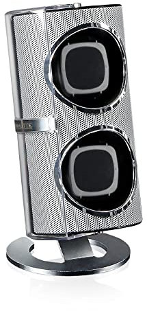 DESIGNHÜTTE® Uhrenbeweger Seno Silber für 2 Automatikuhren