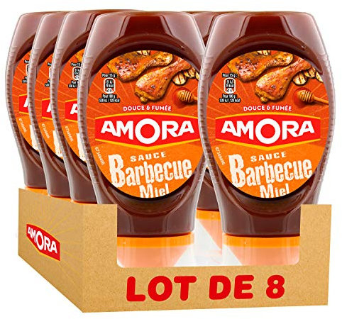 Amora Sauce Barbecue Miel 282 g - Lot de 8
