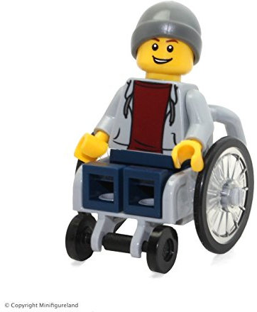 LEGO Town City Fun in the Park Minifigure - Disabled Handicapped Man in Wheelchair (60134)