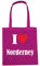 Reifen-Markt Tasche I Love Norderney Größe 38x42 Farbe Pink Druck Weiss