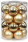 MAGIC Weihnachtskugeln Glas 6cm 20 STK. Christbaumkugeln Farbe: Brokat Gold Glanz matt