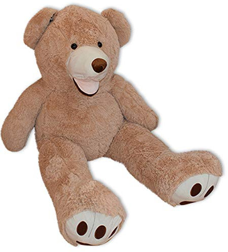 TE-Trend Kuscheltier Riesen Teddy 160cm - XXL Plüschbär Geschenk in Hellbraun - weicher Kuschelfreund für Kinder & Erwachsene - Stofftier waschbar & EN71-geprüft - Deutscher Anbieter