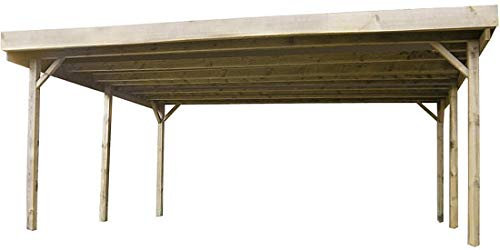 Gardenas Carport Double en Bois Basic 6 x 5 m