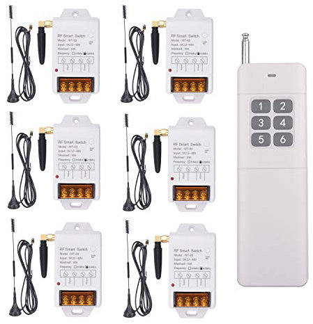 500 m - 1000 m, interruttore a telecomando senza fili, 12 V, 24 V, 36 V, modulo telecomando a 6 canali, controllo indipendente