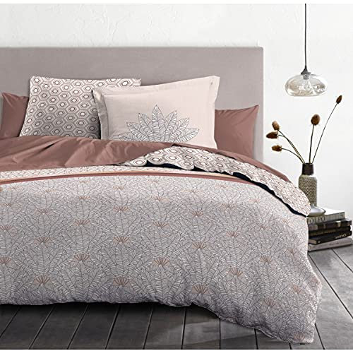 Home Linge Passion Parure de Couette Louxor Terracotta 220 x 240 cm