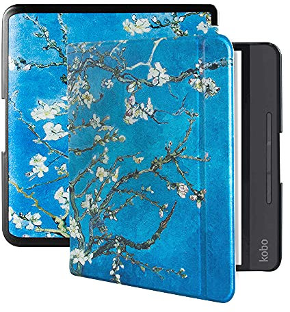 Lunso - Housse de protection à rabat - Convient pour Kobo Forma (8 pouces) - Van Gogh Amande