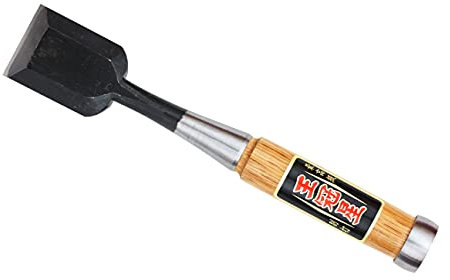 OHKANBOSHI Scalpello giapponese per la lavorazione del legno Oire Nomi, intaglio, mortasatura, coda di rondine, manico in rovere rosso, realizzato in Giappone (42 mm)