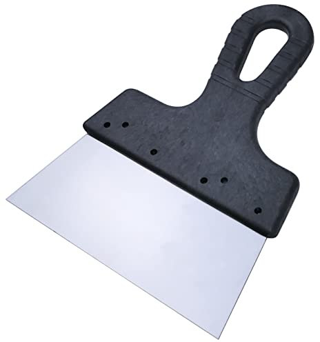 AERZETIX - C54961 - Espátula universal 150x200mm - para albañilería pintura masilla yesos - raspador/cuchillo papel pintado - manija en plástico - hoja de acero inoxidable