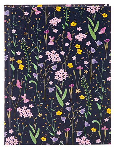 goldbuch 64 154 Notizbuch A5 Meadow Miracles Blue, Schreibbuch 15 x 22 x 2 cm, Notiz Buch 200 Seiten blanko, Papier 100g/m², Skizzenbuch Cover Kunstdruck, Agenda mit Lesezeichen, Kladde Blau