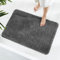 GONICVIN Teppich, 50 x 80 cm Flauschige Mikrofaser Waschbarer Badteppich Badematte, rutschfest Badezimmerteppich für Badezimmer, Wohnzimmer (Anthrazit)