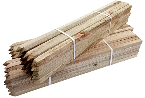 Elixir Gardens Wooden Tree Stakes & Fence Posts | Plant & Shrub Support | Pressure Treated Square Sawn Timber | 75cm(0.75m) x 10