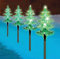 ADEPTNA 4 Piece LED Christmas Pathway Tree Lights with Timer Function Battery Powered Xmas Outdoor Patio Pathway Drive Way Christmas Decorations Outdoor