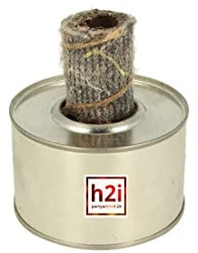 h2i Fackeltopf | 5 Stück | Brenndauer +/- 180 min | Paraffin Partyfeuer - Wachsfackel mit Baumwolldocht | Partybeleuchtung und Bodenfackel für Garten & Outdoor-Events