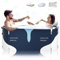 Bañera plegable portátil de 140 cm con marco de metal, bañera familiar grande para adultos, cambio eficiente de bañera caliente y fría 140cmX60cmX55cm (estilo de leche con marco de metal)