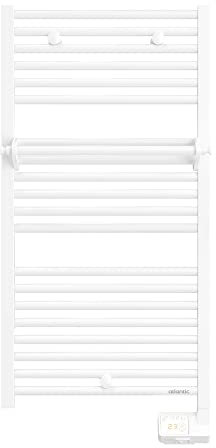 Atlantic, Radiateur sèche-serviettes électrique 2012 digital 0500W blanc, équipé d'un boîtier de commande digital et d'une barre de portage additionnelle de série